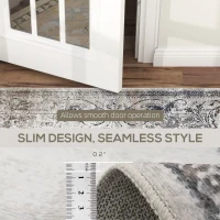 HOMCOM 8x10 Boho Area Rug, Machine Washable Carpet for Living Room, Bedroom, Dining Room, Kitchen, Home Office, Brown(m-10)