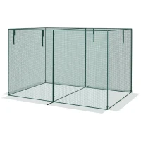 Outsunny 10 x 6.5ft Crop Cages for Garden, Plant Protectors from Animals with Two Zippered Doors and Storage Bag, Green(m-1)