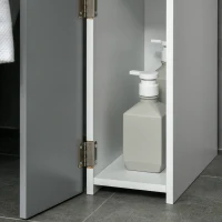 kleankin Bathroom Storage Cabinet with Open Shelves, Grey(m-9)