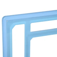 Soozier Poolside Basketball Hoop Stand, 36.5"-48.5" Height Adjustable Portable Hoop System w/ Clear Backboard & Fillable Base for Whole Family, Blue, White(m-8)
