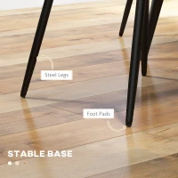 HOMCOM Upholstered Kitchen Chairs, Modern Dining Chairs Set of 4 with Diamond Tufting and Steel Legs for Dining Room, Grey(m-6)