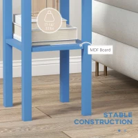 HOMCOM 2-Tier Side Table with Drawer and Shelf, End Table for Living Room and Hallway, Light Blue(m-5)