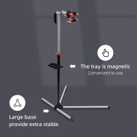 HOMCOM 47" To 75" Adjustable Bike Repair Stand Tool Tray Bicycle Cycle Rack Work(m-5)