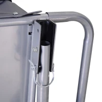 Aosom Bicycle Cargo Trailer Cart Carrier Garden Use w/ Quick Release, Cover, Grey(m-7)