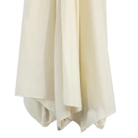 Outsunny Φ10' Deluxe Cantilever Umbrella Outdoor Market Parasol Banana Hanging Offset Sunshade Crank Cross Base Beige(m-10)