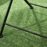 Outsunny 3-Piece Outdoor Bistro Set Garden Coffee Table Set with Mosaic Top for Patio, Balcony, Poolside, Black(m-10)