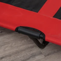 PawHut Elevated Dog Bed, Raised Dog Cot for XL Sized Dogs, Indoor & Outdoor, 48" x 36" x 9", Red(m-10)