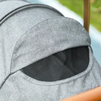 PawHut 3 in 1 Dog Stroller with Detachable Cabin, 4 Wheel Folding Lightweight Pet Stroller for Small Dogs, Gray(m-9)