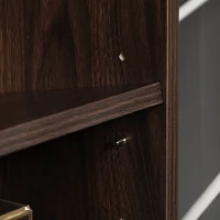 HOMCOM Wood Small Bookshelf 2 Tier Storage Rack Chest Unit Home Office Furniture Walnut(m-7)