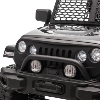 Aosom 12V Battery Powered Kids Ride On Car Off Road Truck Toy w/ Parent Remote, Black(m-10)