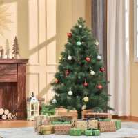 HOMCOM 6 FT Christmas Tree Artificial Pine Tree Christmas Decoration 375 Branches Green(m-8)