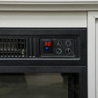 HOMCOM 26" Freestanding Electric Fireplace with Mantel, 1400W Replaceable Fireplace Insert Heater with 3D Flame Effect, WHite(m-9)