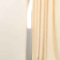 HOMCOM Modern Spiral Floor Lamp with Square Base and Foot Switch, Silver(m-8)