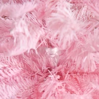 HOMCOM 4FT Artificial Christmas Tree Holiday Xmas Tree Decoration with Automatic Open for Home Party, Pink(m-9)