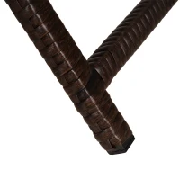 Outsunny Patio Chaise Lounge, Pool Chair with 5 Position Adjustable Backrest & Cushion, Outdoor PE Rattan Wicker Sun Tanning Seat, 78.75" x 28" x 35", Coffee(m-8)