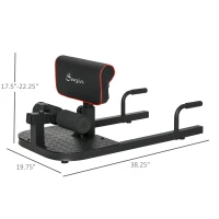 Soozier 3 in 1 Padded Push Up Sit Up Squat Machine Home Gym Fitness Equipment, Black(m-3)