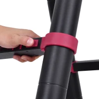 HOMCOM 12ft Aluminium Telescopic Extension Ladder, Heavy Duty Extendable Telescoping Ladder with Locking Mechanism, Non-slip Feet 330 Pound Capacity, EN131 Standard, Black(m-9)