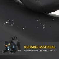 HOMCOM 6.2' Inflatable Halloween Black Cat, Blow Up Outdoor LED Yard Display, Waterproof(m-6)