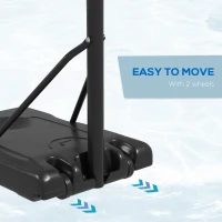 Soozier 6-7ft Basketball Hoop, Freestanding Basketball System with 18" Shatterproof Backboard and Weighted Base(m-4)