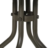 Outsunny 3PCs Gliding Rocking Chair & Bistro Tea Table Set, Cream White(m-7)