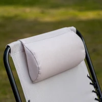 Outsunny 2 Piece Outdoor Rocking Chair Set, Patio Folding Lawn Rocker Set with Headrests for Yard, Patio, Deck, Backyard, Cream White(m-8)