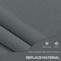 Outsunny 6.5' x 4' Manual Retractable Awning, Non-Screw Patio Awning, UV Resistant for Window or Door, Dark Gray(m-6)