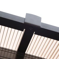 Outsunny 10' x 12' Hard Top Gazebo Canopy Sunshelter Waterproof Sun Shade with Sidewalls and Mosquito Netting(m-7)