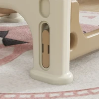 Qaba 5 in 1 Rocking Horse for Toddlers 1-6 Years with Detachable Balance Board, Push Handle, Footrest, Cream White(m-9)