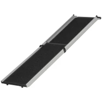 PawHut 72-Inch Portable Folding Dog Ramp for Cars, Trucks, SUVs, Non-Slip Pet Ramp for Large Dogs, Aluminum Frame for up to 198 LBS(m-2)