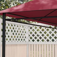Outsunny 10' x 13' Gazebo Replacement Canopy Cover, Gazebo Roof Replacement (TOP COVER ONLY), Wine Red(m-9)