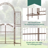 Outsunny 7ft Garden Arch Trellis, Metal Arch, Outdoor Garden Arbor for Climbing Plants, Wedding Decoration(m-5)