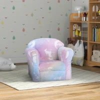 Qaba Toddler Chair with Luminous Fairy Design, Wooden Frame, for 18-36 Months, Multicolour(m-8)