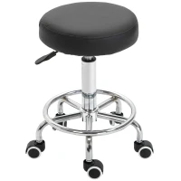 Vinsetto Adjustable Swivel Salon Stool Hydraulic PU Barber Rolling Massage Tattoo Chair Bar Beauty SPA Seat Black(m-11)