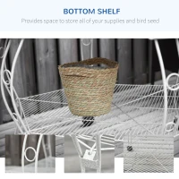 PawHut 77" Flight Bird Cage Hexagon Covered Canopy Portable Aviary With Storage(m-5)