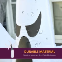 HOMCOM 6FT Tall Halloween Inflatable White Ghost, Outdoor Blow Up Yard Decoration with LED Lights for Garden, Lawn, Party, Holiday(m-5)