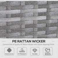 Outsunny 5 Piece Patio Furniture Set, Outdoor Dining Table Set with L-Shaped Sectional Sofa, 2 Ottomans, Outside Conversation Set with Cushions, Throw Pillows, Beige(m-4)