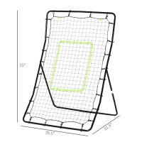 Soozier 4 x 5.7ft Volleyball Rebounder Net with Strike Zone, Baseball Lacrosse Training Net for Pitching and Fielding(m-3)