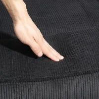 HOMCOM Manual Recliner Chair with Vibration Massage, Side Pockets, Corduroy Reclining Chair for Living Room, Black(m-10)