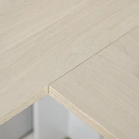 HOMCOM L-Shaped Computer Desk with Open Shelf and Storage Cabinet, Corner Writing Desk with Adjustable Shelf, White(m-8)