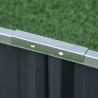 Outsunny 5.7' x 3' x 1' Raised Garden Bed, Galvanized Metal Planter Box for Vegetables Flowers Herbs, Dark Gray(m-9)