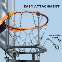 Soozier Basketball Hoop Ball Returner, Height Adjustable Basketball Rebounder with 360° Rotatable Return Chute, Black(m-7)