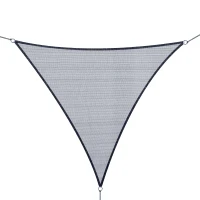 Outsunny Triangle 12' Canopy Sun Sail Shade Garden Cover UV Protector Outdoor Patio Lawn Shelter with Carrying Bag, Grey(m-2)
