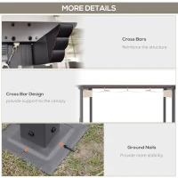 Outsunny 10' x 10' Retractable Pergola Canopy, Patio Gazebo, Sun Shelter with Aluminum Frame for Outdoors, Cream White(m-6)