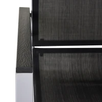 Outsunny Outdoor Modern Front Porch Patio Rocking Sling Chair - Black/ Silver(m-7)