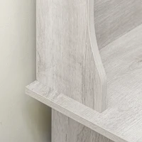HOMCOM Classic Hall Tree, Accent Coat Tree with Shoe Storage Bench, Adjustable Shelves, 31.5" x 15.5" x 67.5", Distressed White(m-9)