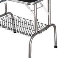 PawHut 36-inch Dog Grooming Table Stainless Steel QUALITY GUARANTEED with Adjustable Arm and Basket(m-9)