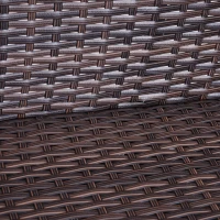 Outsunny 2-Person Patio Porch Swing Chair, Outdoor Rattan Hanging Bench with Cushion & 7.2 ft Steel Chains, Beige(m-10)