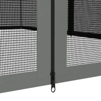 Outsunny Replacement Mosquito Netting for Gazebo 10' x 13' Black Screen Walls for Canopy with Zippers(m-7)