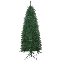 HOMCOM 6' Artificial Christmas Tree, Unlit Xmas Tree with Realistic Branch Tips for Indoor, Home, Holiday, Green(m-11)