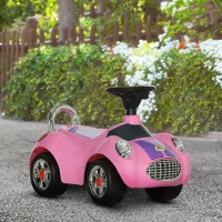 Qaba Baby Push Car with Music, Horn, Light, Pink(m-8)